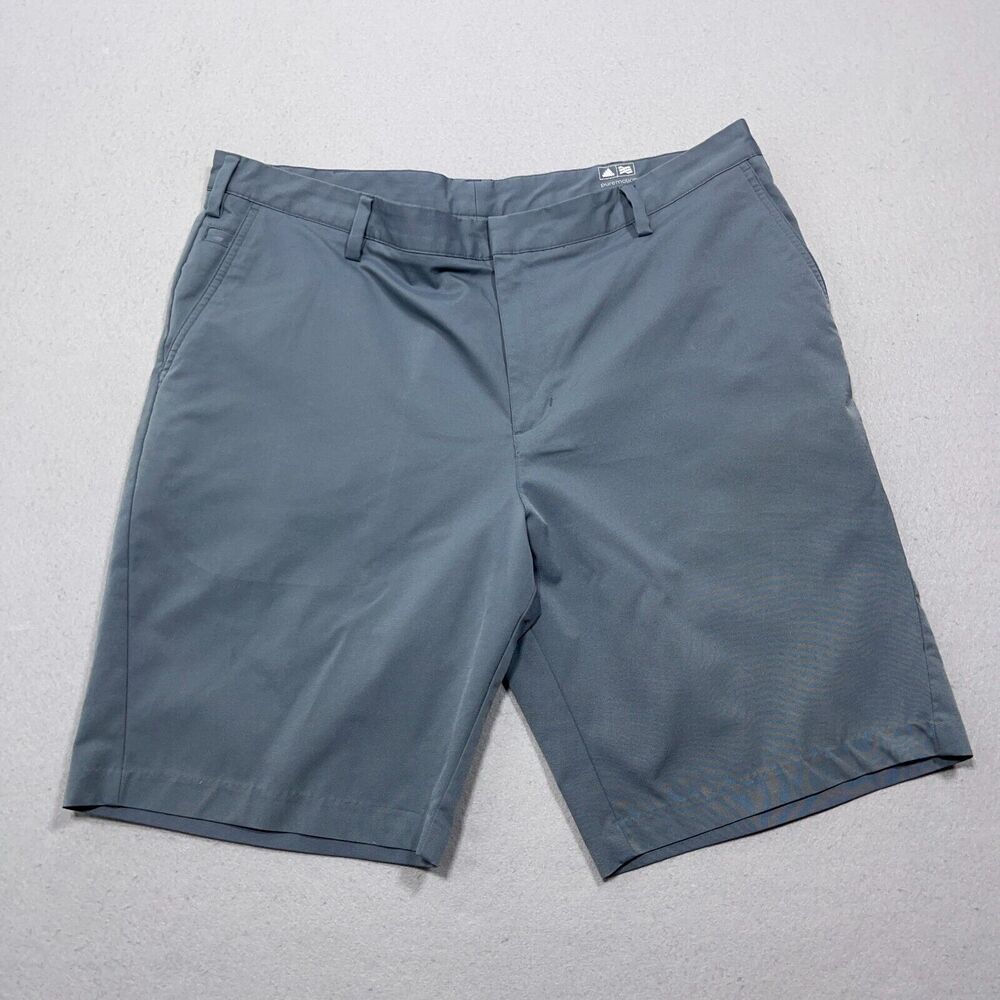 Adidas Shorts Men 36 Puremotion Cool Max Gray Chino Stretch Pockets Inseam 10"